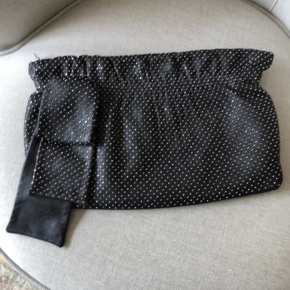 Studded Leather Clutch by Elie Tahari. VTG EC